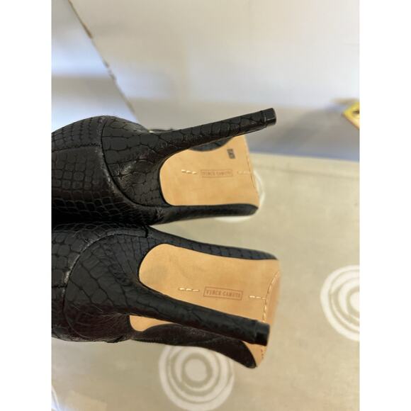 Vince Camuto Armonda Black Leather Pointed Toe Knee Dress Boot Sz 8.5 M - Picture 6 of 6